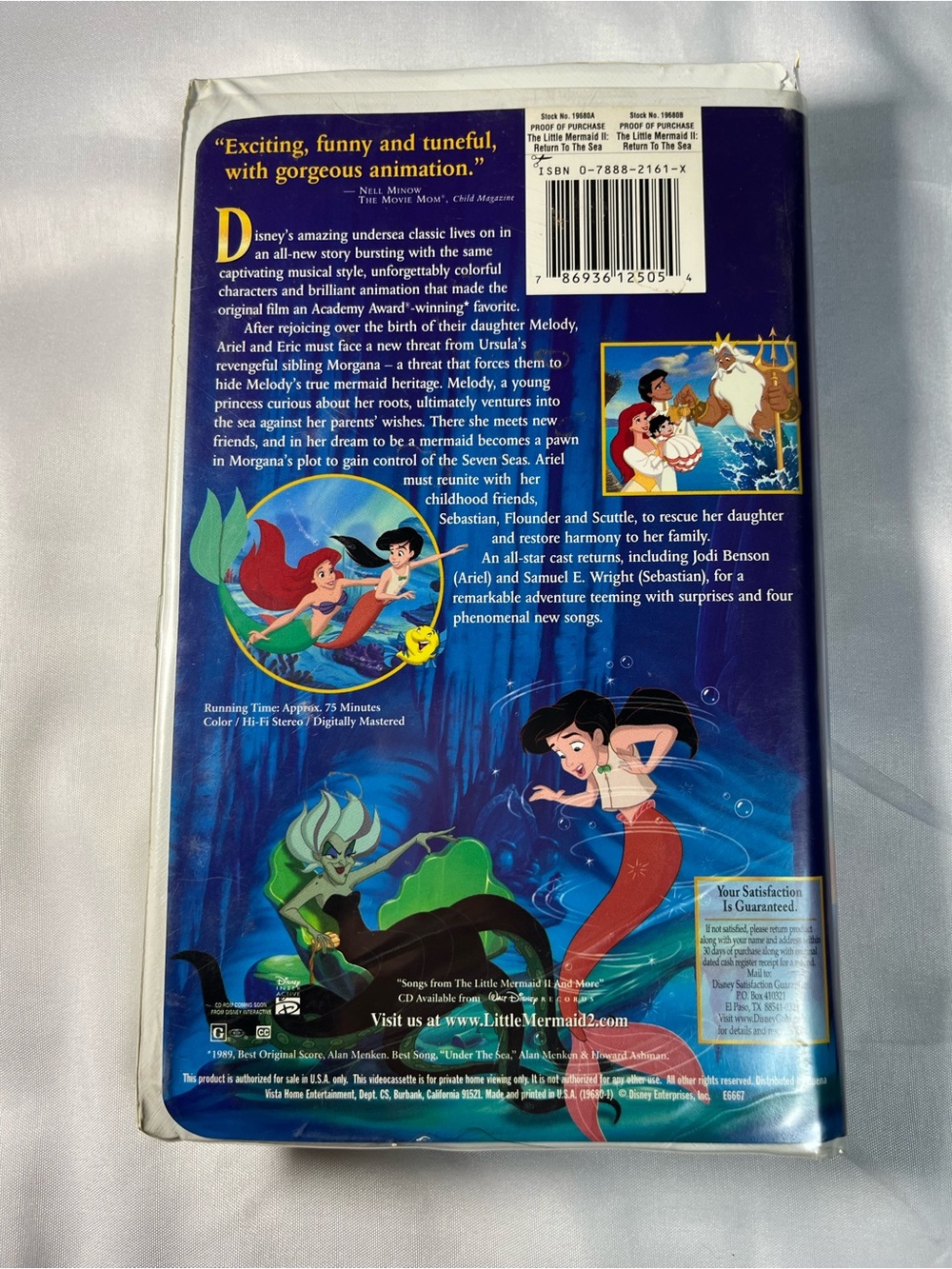 Disney The Little Mermaid II Return To The Sea VHS Clamshell 2000 - Picture 4 of 5